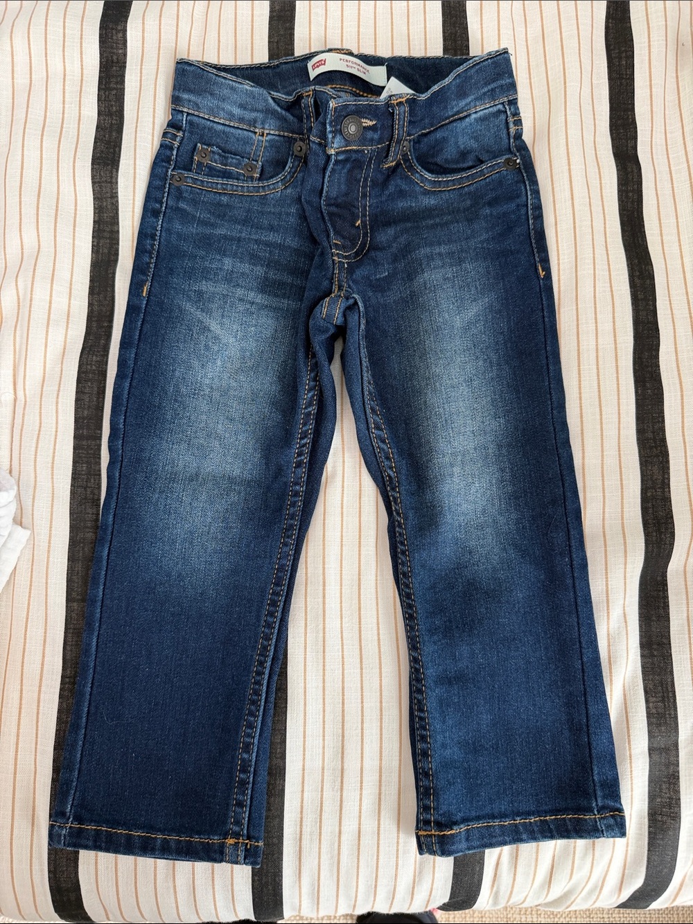 Levi's Boys Dark Blue Straight Leg Jeans